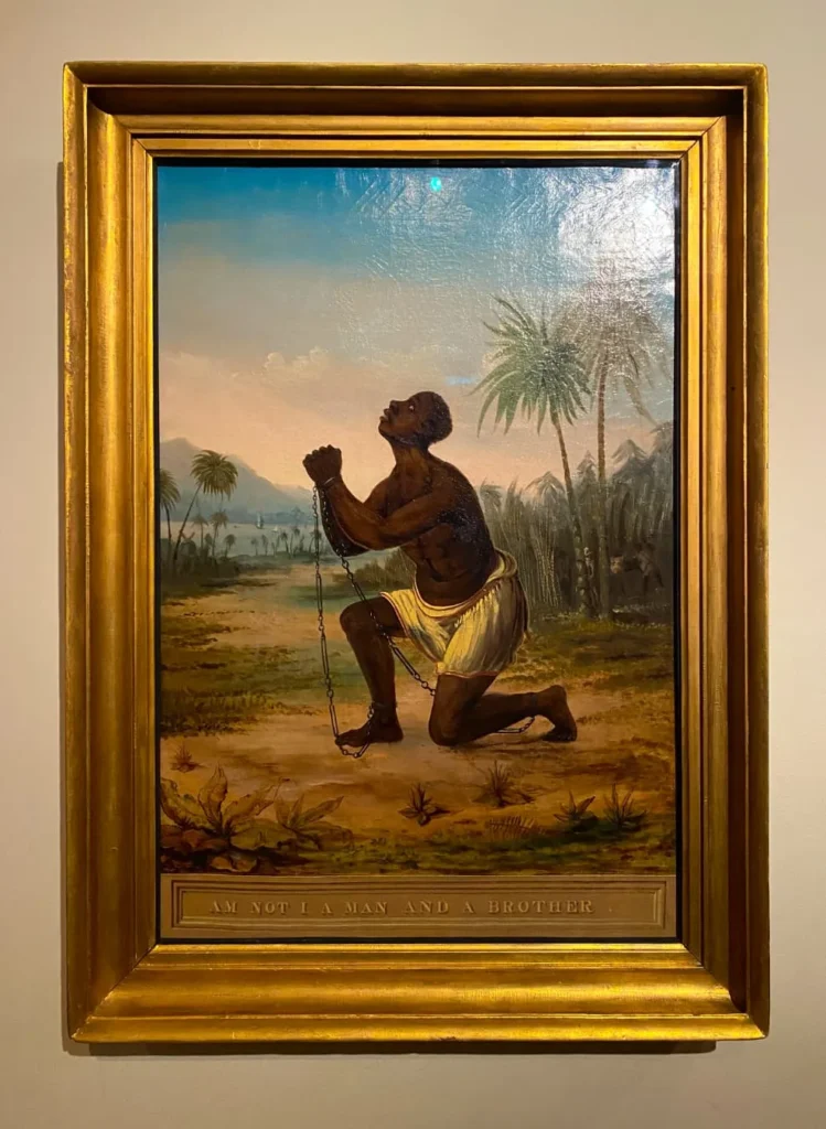 Am I Not a Man and a Brother, pintura que retrata la trata de esclavos que hubo en Liverpool.